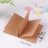 Kraft Paper Folding Album, Double-Sided Folds, Rope Design, for Lovers Birthday Wedding Growth Memory Book (Black/Khaki)