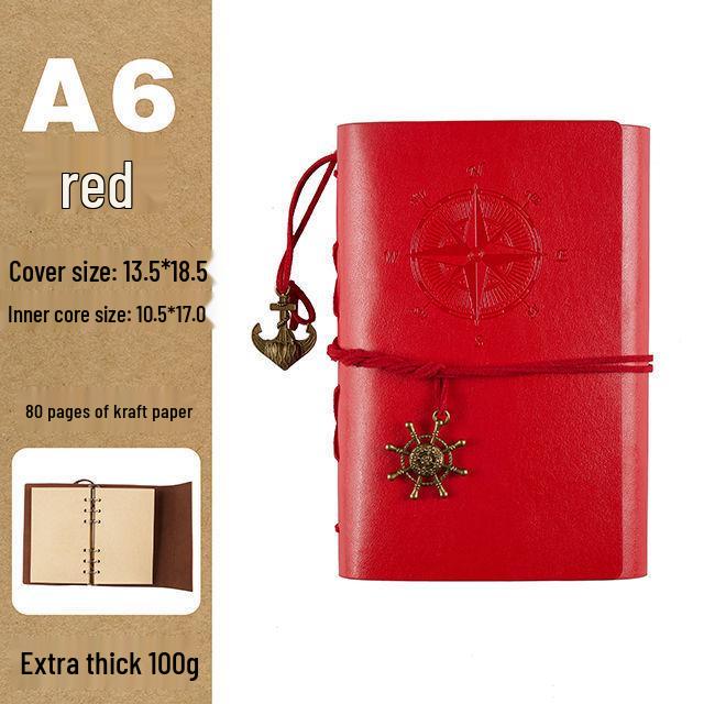 Компактный блокнот А6 из крафт-бумаги - Ретро-дневник для записей