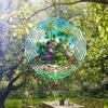 Tropical Paradise Metal Wind Chime with 360 Degree Swivel Hook Rotatable Spiral Outdoor Garden Decor for Patio Yard Holiday Decoration