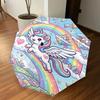 1PC Unicorn Rainbow Umbrella-8-Rib Reinforced Portable Folding Travel Suitable for All Seasons Outdoor Daily Use-Z0494