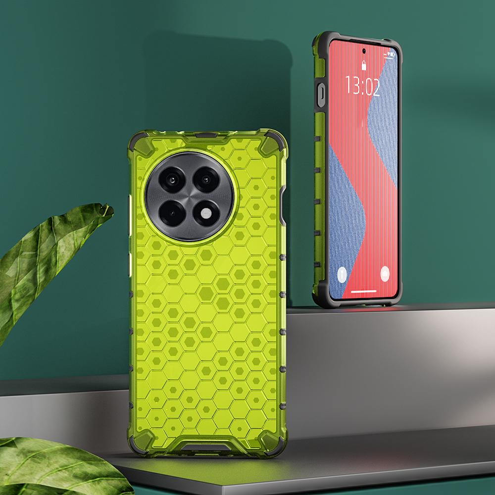 KEYSION Shockproof Armor Case for OnePlus 13R 5G 1+13r Soft Silicone+PC Transparent Honeycomb Phone Cover for OnePlus Ace 5 Pro