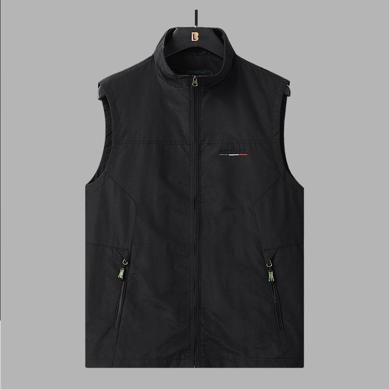 

Весенний жилет мужской тонкий срез плюс размер свободный жилет куртка открытый альпинизм спортивный жилет куртка 6XL