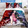 Anime Samurai Warrior's Journey 3pcs K-pop music group Bedding set,Ideal for Bedroom, Dormitory,Including Duvet Cover And 2pcs Pillowcases,Fan gifts