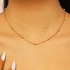 Fashion Gold Color Round Bead Choker Necklace for Women Minimalist Metal Beaded Clavicle Chain Necklace Jewelry Gifts