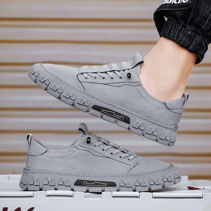 

Мужская парусиновая обувь, уличные кроссовки с круглой головкой, повседневные легкие нескользящие кроссовки на плоской подошве для вождения, Zapatillas Deportivas Hombre 43