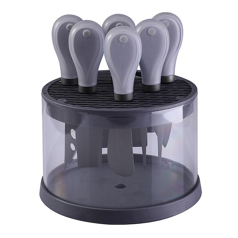 6-Piece Stainless Steel Cheese Knife Set: Includes Knife Block, Cutlery, Fork, and Butter Knife