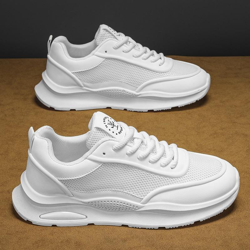 Men's Shoes Summer New Breathable Mesh Hollow Outdoor Sports Small White Non-slip Casual Trend Versatile Board Shoes