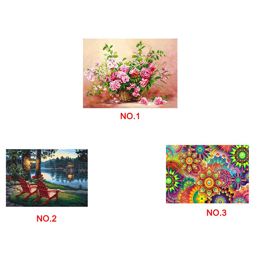 DIY Flower Scenery Crystal Stitch Living Room Diamond Needlework Bedroom Rhinestones Embroidery Painting