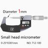 Hengliang 0-25mm 0.001mm Measurement High-precision Stainless Steel Blade Tip Keyway Small Head Micrometer Micrometer Digital