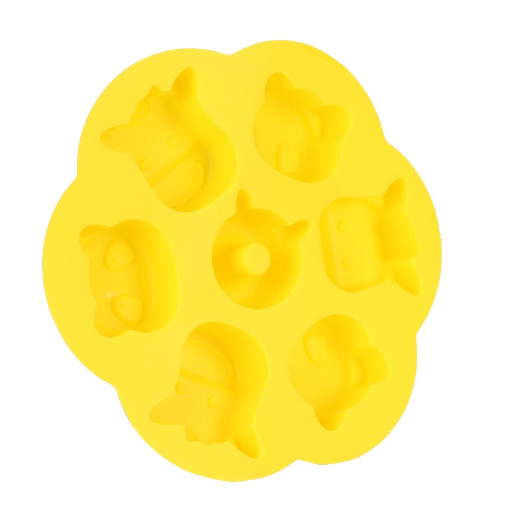 Gelbe Silikon-Cartoonform DIY Handgemachte Kuchen Schokolade Keksform zum Backen Küche