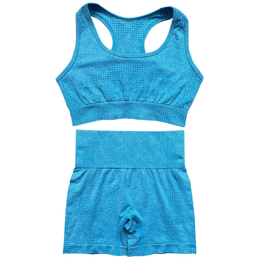 Seamless Two-Piece Racerback Tank & Shorts Yoga Set for Women