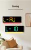 LED Color-Changing Wall Clock RGB Display, Multi-functional Alarm Clock, Large 6677R.