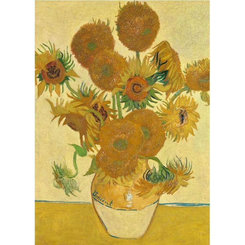 Impressionist Vincent Van Gogh Bouquet of Sunflowers In a Vase Poster Canvas Paintings Abstract Roses Wall Art Decoration Room At Home