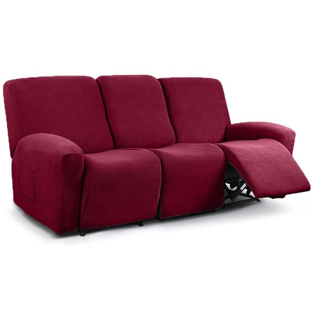 Polar Fleece Recliner Chair Covers Armchair Lazy Boy Recliner Sofa Covers Anti-Slip Home Decoration Recliner Chair Covers 3 Seat