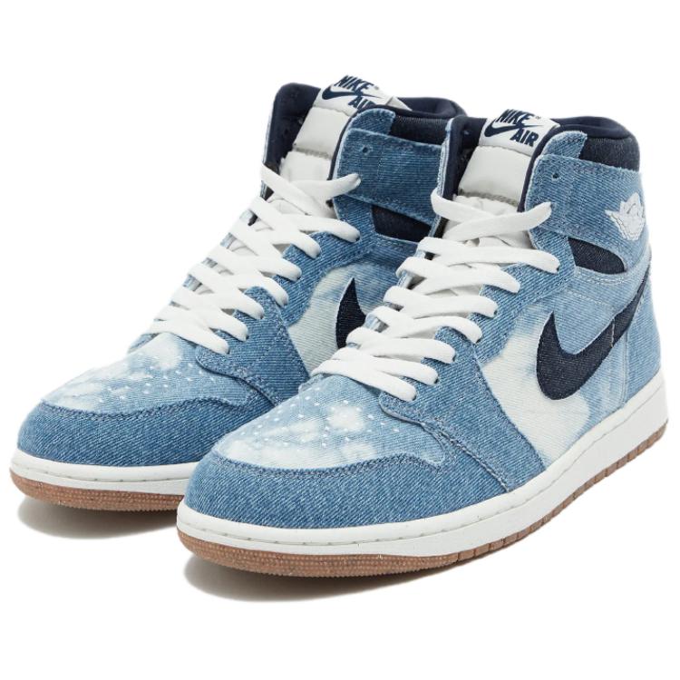 Baskets Unisexe Air Jordan 1 Retro High OG Denim Bleu Sommet-Blanc Obsidienne FQ2947-100