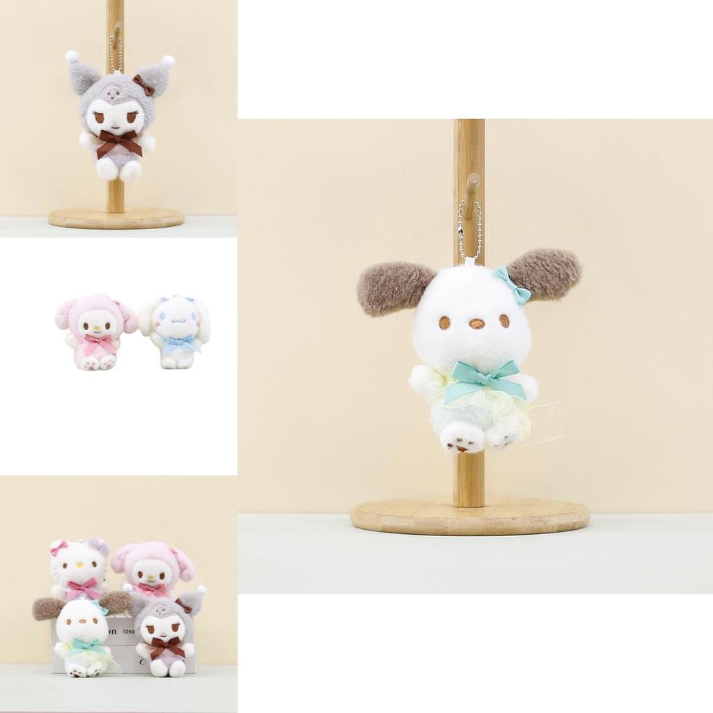 Adorable Sanrio Plush Keychain Featuring Kuromi My Melody And Cinnamoroll Design
