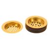 10pz Vassoio Bruciatore di Incenso Inserto Tazza in Ferro Perforato Tono Oro Per Resina Oud Bakhoor Supporto Disco Carbone Schermo Incensiere - 7