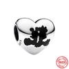 Copper Fits Genuine Bracelets Mickey Murano Glass Bead Dangle Charms Bead Necklaces Pendants DoItYourself Women Jewellery Gif