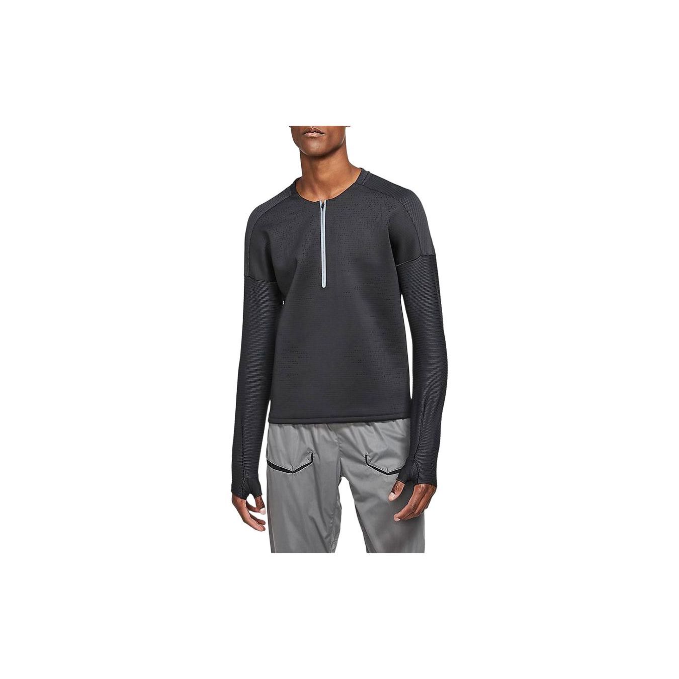 

Nike Tech Pack Crew Neck Pullover Long Sleeve T Shirt Men Tops Black Gray CJ5742-010