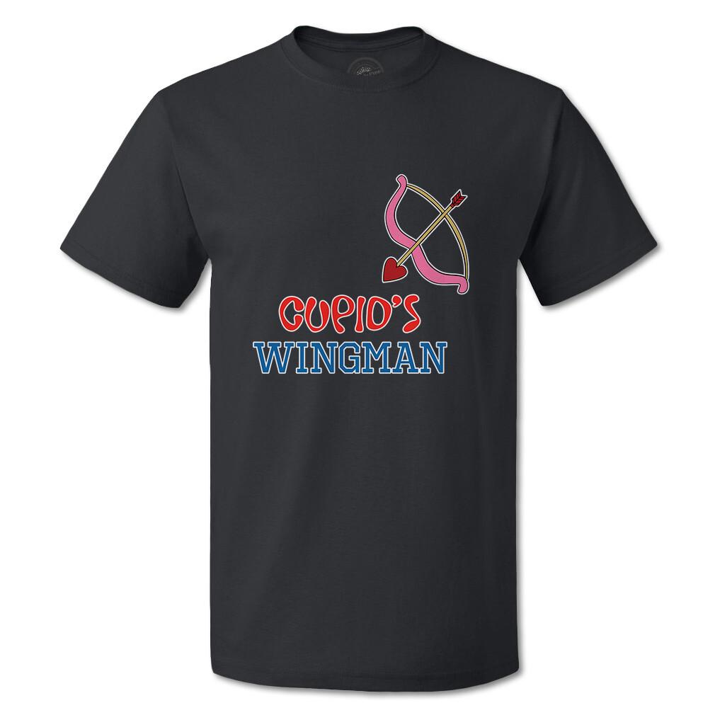 Funny Graphic T Shirts Cupid s Wingman Valentines Day Cotton Cupid Top Heart L