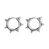 Korean Style Stainless Steel Möbius Earrings - Trendy Cone & Round Ear Cuffs for Men and Women