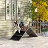 Tavola per Agility del Cane, Attrezzatura per Agility Regolabile in Altezza con Superficie Antiscivolo, fino a 40 kg, 173x59x66cm, Grigio
