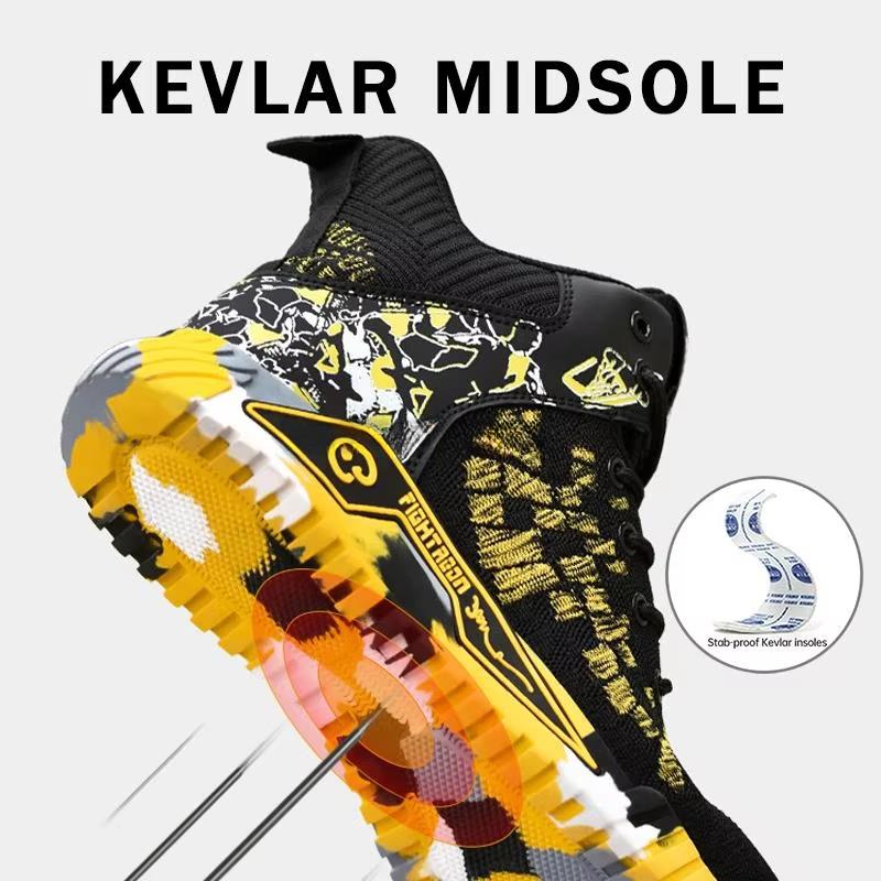 Vysoká bezpečnostní obuv Pánská pracovní obuv s ocelovou špičkou Muži Ženy Pracovní bezpečnostní obuv Antismash Safety Nezničitelná pracovní obuv Prodyšná