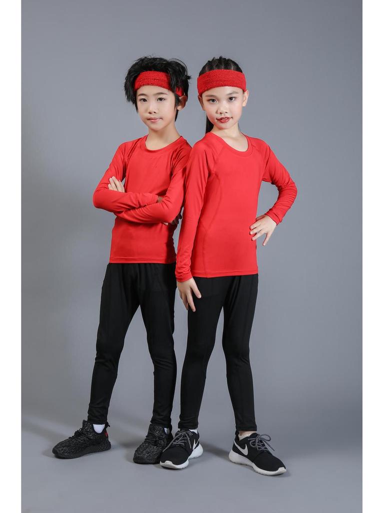 Speedy Kids' Compression Sports Suit: Quick-Drying Basketball & Football Training Gear for Spring and Autumn