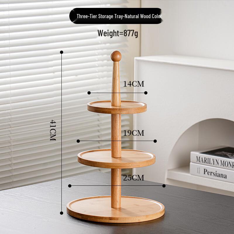 

abay 3-Tier Natural Wood Dessert Stand