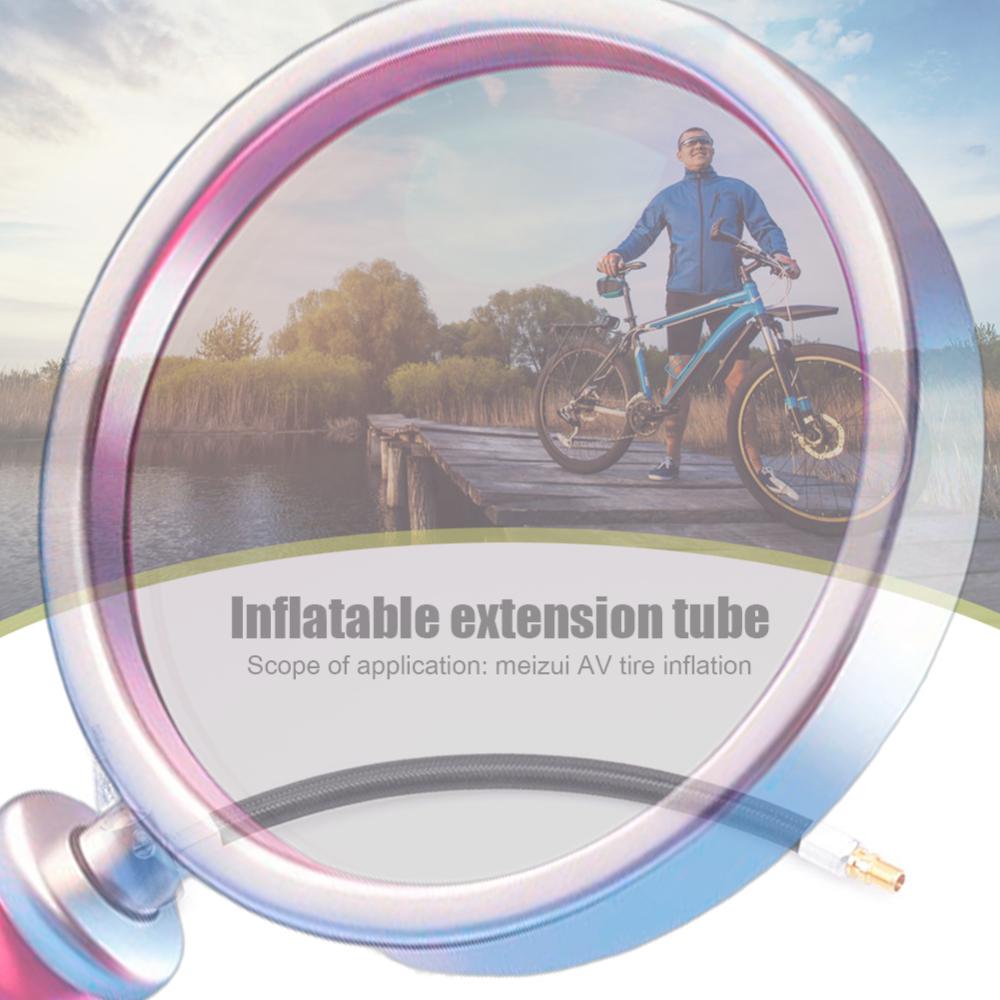 Motorcycle Bike Tyre Inflator Hose Quick Connection Nozzle MTB Bike Inflatable Air Pump Extension Tube Adapter
