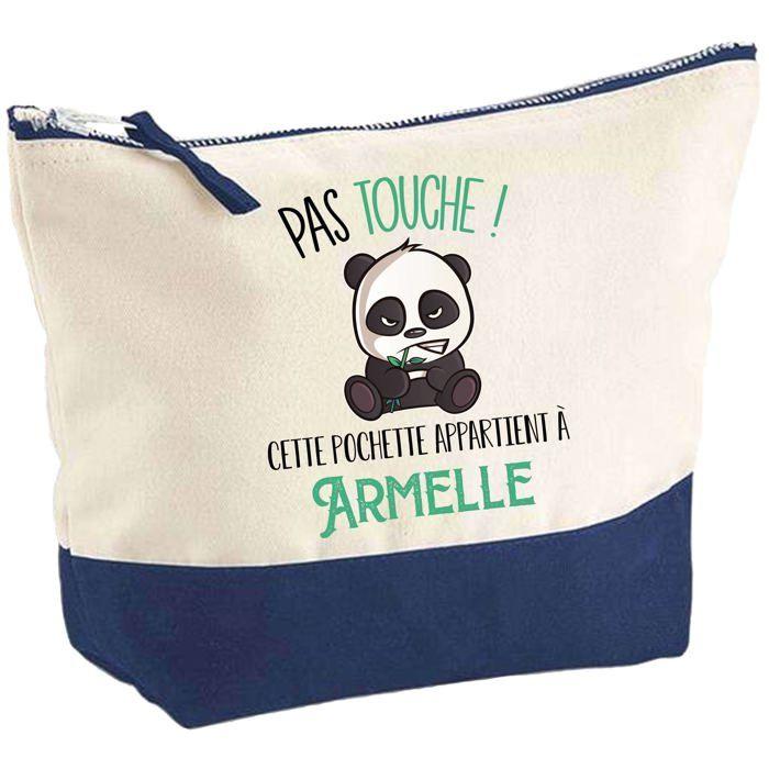 Trousse de maquillage - PLANETEE - Armelle Pas touche Panda - Grand format - Coton - Impression HD (Fabriquée en France)