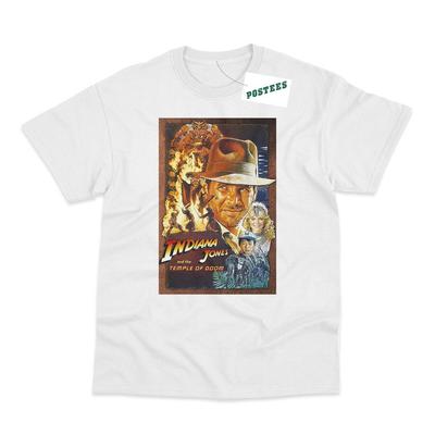 Retro Movie Poster Inspired by Indiana Jones Temple Of Doom DTG Printed TShirt Unisex T-Shirt