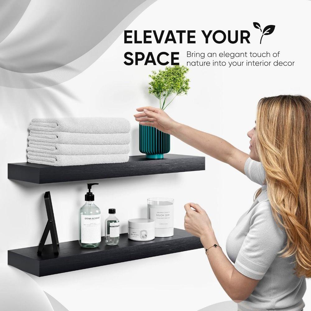 Invisible Brackets Floating Shelves Durable Display Stands Plant Rack Bedroom Decoration