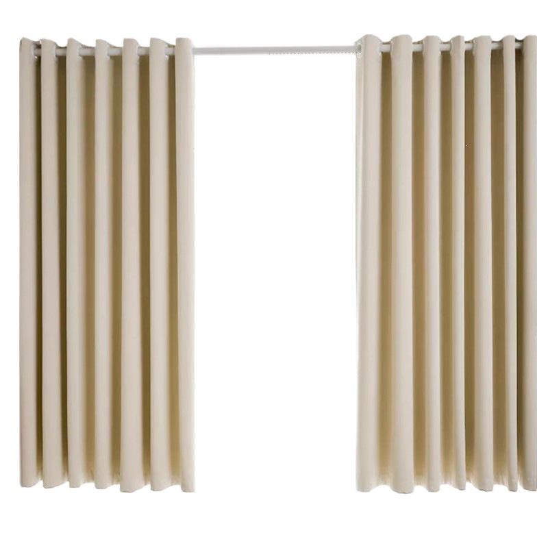 Telescopic No-Punch Curtain Set: Blackout, Heat Insulation, Sun Protection for Bedroom, Living Room, Balcony, Rental Partition