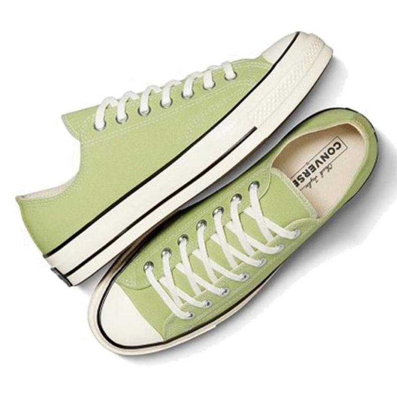 Converse Chuck 70 Plus Vintage Casual Low-Top Canvas Shoes Unisex Green and White