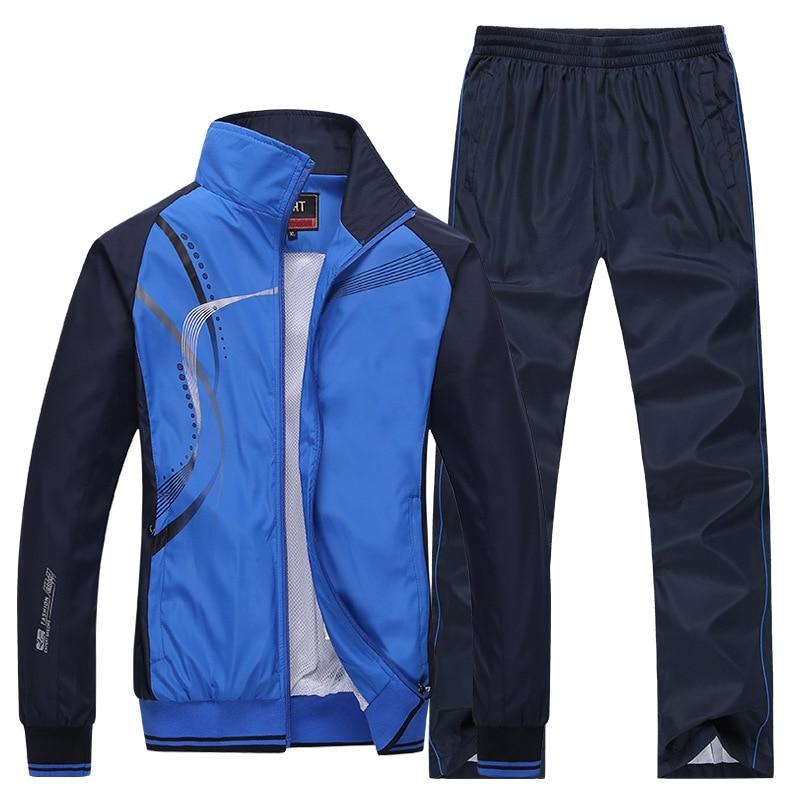 Ensemble de Vêtements de Sport pour Homme Printemps Automne Survêtement Ensembles Deux Pièces pour Homme