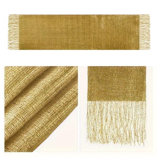 Women Shawl Sparkling Metallic Lightweight Scarf Wrap with Tassel Free Buckle Shimmering Finish Evening Wedding Formal Dress Stole