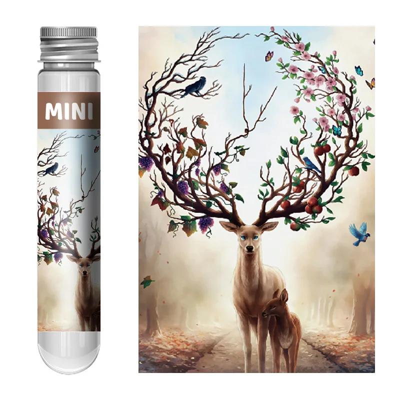 150pc Mini Test Tube Puzzle Pieces Micro Jigsaw Test Tube Tiny Puzzle Challenging Children Creative Puzzle Game Gifts