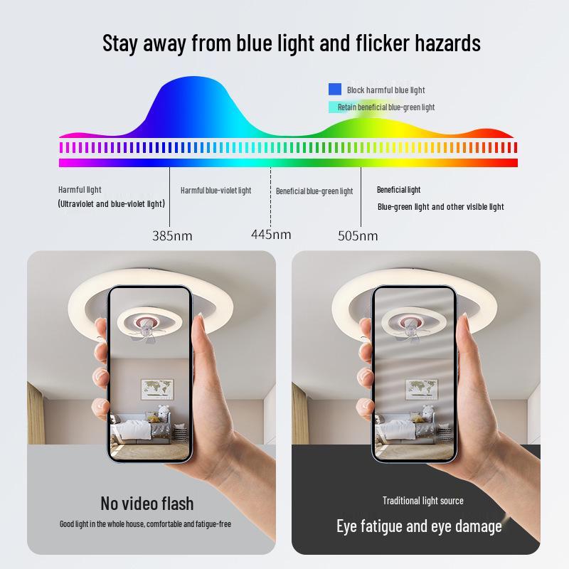 Nordic Minimalist LED Ceiling Fan Light for Master Bedroom