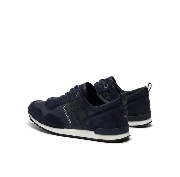 Мужские кроссовки Tommy Hilfiger Iconic кожа замша mix runner fm0fm00924 granatowy