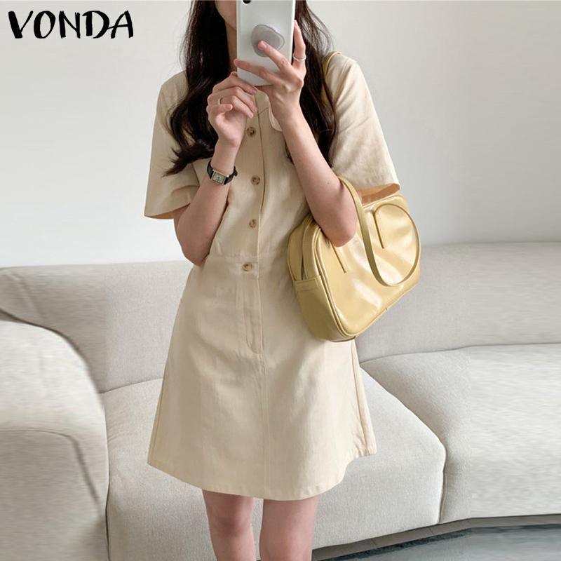 

Летнее женское короткое платье-рубашка VONDA H Line