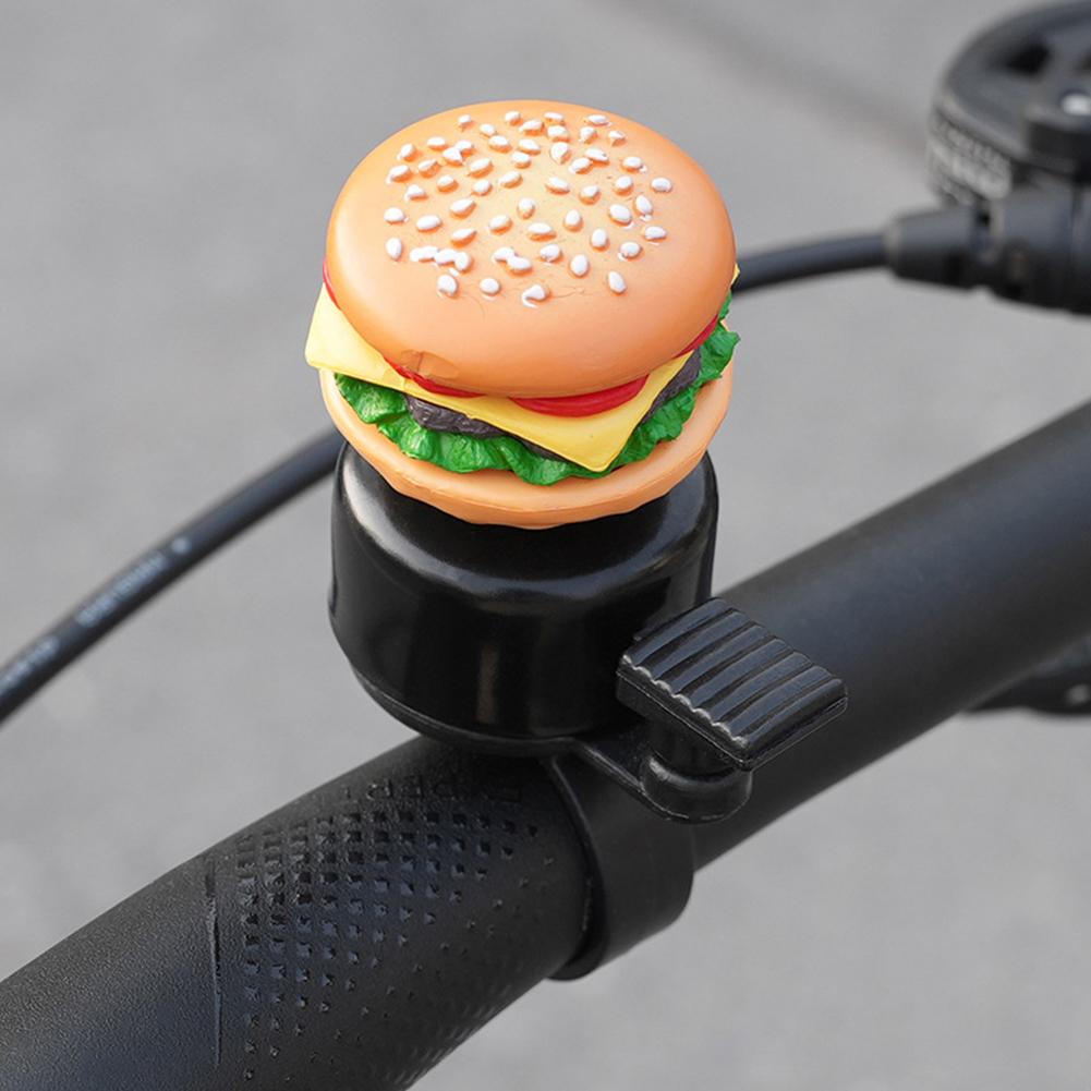 Cartoon Hamburg Bicycle Bell Hranolky sendvič MTB Bell řídítka Bezpečnostní zvonek Cyklistika Krásné hlasité příslušenství na kolo