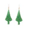 Halloween Creative New Green Hand-woven Christmas Tree Ear Hook Niche Simple and Versatile Model