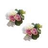 2pcs Elegant Wrist Flowers for Girls' Wedding Accessories Bridesmaids Wristbands In Classical Color Optional