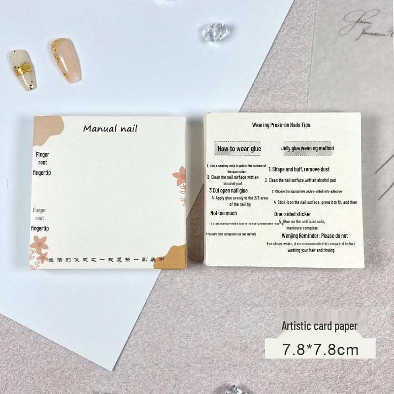 Small Cardboard Display for False Nail Art Pieces - Photo Ready