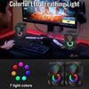 Mini Desktop RGB PC Speaker USB Powered Colorful Lighting Compact Audio for Gaming Office Laptop Use
