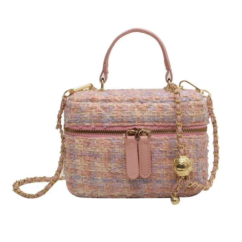 

Элегантная женская сумка с двойной молнией, роскошная коробка, изысканная цепочка, модная уличная одежда, легкая женская сумка высокого качества