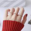 Trendy Japanese-Korean Titanium Steel Ring for Women – Personalized Pinky or Index Finger Twist Jewelry
