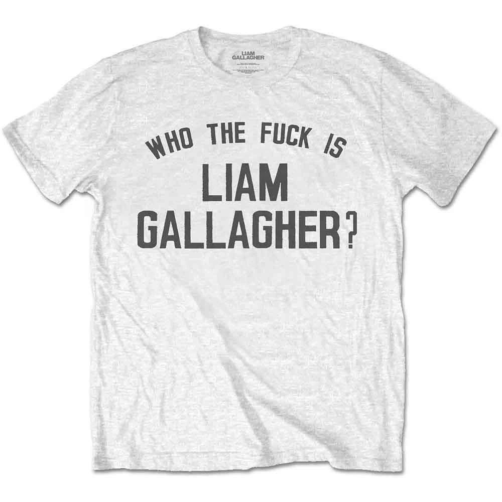 Liam Gallagher Who the F Licensed Mens T-Shirt L