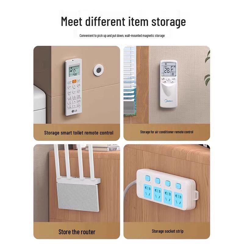 Magnetic Wall-Mounted Remote Holder for TV and Air Conditioner